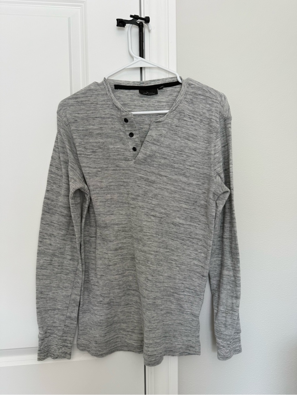 Marc Anthony Light Grey Heather Henley Shirt